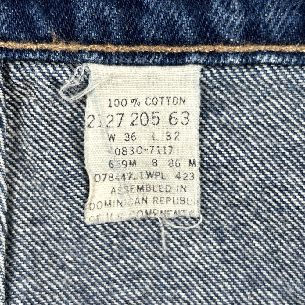 Levi's VTG Orange Tab Mens Jeans Sz 34x32 (Tag 36x32) 40830-7117 Blue Denim 80s - Picture 5 of 9